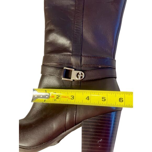 Giani Bernini Boots Womens 9.5 Brown Dress Boots Heeled Memory Foam Zip - Picture 12 of 14
